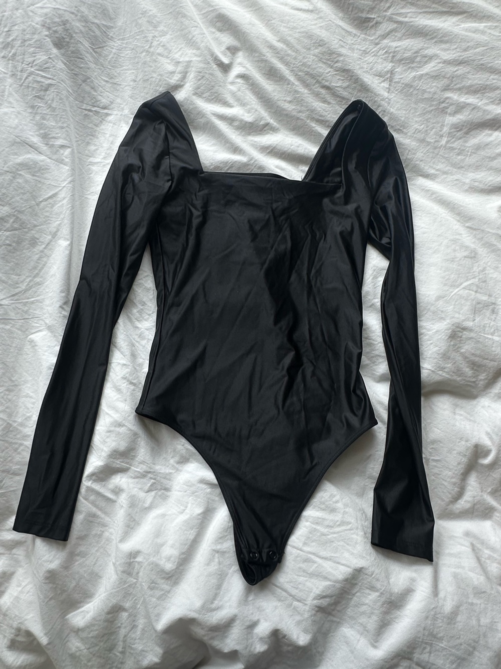 Babaton One-Shoulder Long Sleeve Top in Black